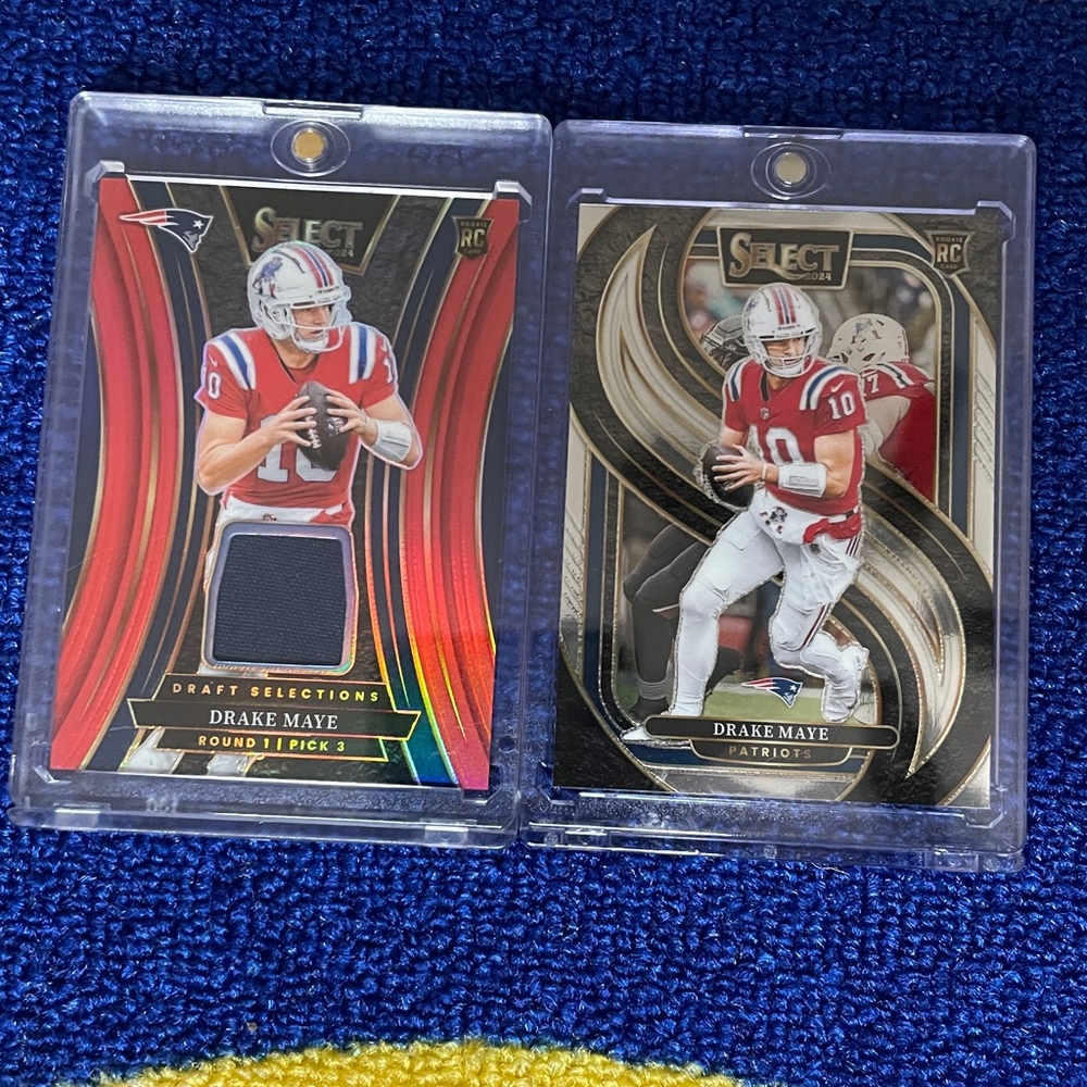 2024 Panini Select Draft Selection patch Drake Maye Bundle